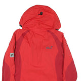 JACK WOLFSKIN Womens Red & Burgundy Outdoor Jacket M Polyester Blend Zip Hooded