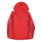 JACK WOLFSKIN Womens Red & Burgundy Outdoor Jacket M Polyester Blend Zip Hooded