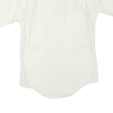 CHALLENGER Mens White Short Sleeve Shirt M Polyester Blend Classic Button Front