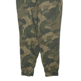 HOLLISTER Womens Cotton Blend Green Camouflage Slim Drawstring Trousers W30 L26