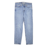 LEVI'S Womens Slim Blue Denim Plain Slim Jeans W28 L26 Classic Cotton Blend Zip