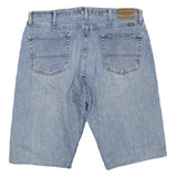 WRANGLER Mens Denim Blue Casual Shorts L W38 Cotton Blend Zip Closure