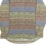 CABELA'S Womens Beige & Brown Pattern Shirt L Long Sleeve Cotton Button Down