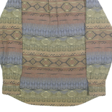 CABELA'S Womens Beige & Brown Pattern Shirt L Long Sleeve Cotton Button Down