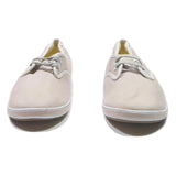 GRASSHOPPERS Womens Casual Lace-Up Trainers Cream Cotton Blend UK 6.5