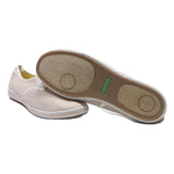 GRASSHOPPERS Womens Casual Lace-Up Trainers Cream Cotton Blend UK 6.5