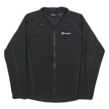 BERGHAUS Mens Black Jacket S Polyester Plain Zip Comfortable Classic Outdoor