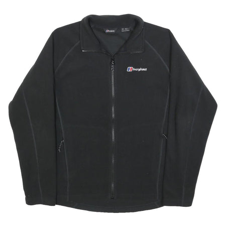 BERGHAUS Mens Black Jacket S Polyester Plain Zip Comfortable Classic Outdoor