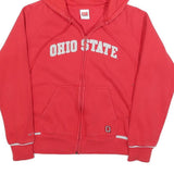 NIKE Womens Red Ohio State Zip Up Hoodie L Sportswear Casual Sweatshirt