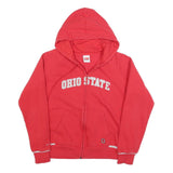 NIKE Womens Red Ohio State Zip Up Hoodie L Sportswear Casual Sweatshirt