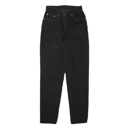 LEVI'S Womens Slim Black Denim Jeans Cotton Blend Zip W23 L27 Classic Fit