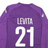 Mens Purple & Lilac Sports Graphic Long Sleeve V-Neck Football Shirt M