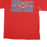 MAJESTIC Mens Red Red Sox Nation Graphic T-Shirt M Short Sleeve Crew Neck
