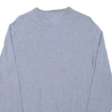 TOMMY HILFIGER Mens Grey Plain Cotton Blend Jumper Crew Neck Basic Knit M Casual