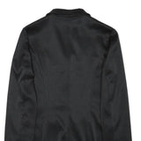 PACO RABANNE Womens Black Slim Jacket XXS Polyester Blend Pinstripe Button