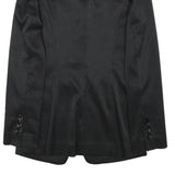 PACO RABANNE Womens Black Slim Jacket XXS Polyester Blend Pinstripe Button