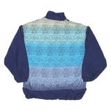 LETS JET Womens Blue Polyester Blend Zip Jacket XL Woven Colourblock Comfortable