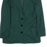 JENNIFER MOORE Womens Green Wool Classic Jacket UK 12 Buttoned Plain Stylish