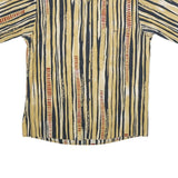 CASA MODA SPORTS Mens Beige & Black Patterned Cotton Shirt M Casual Summer Style