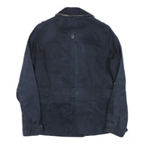 BARBOUR Womens Navy Blue Belted Cotton Blend Double Breasted Jacket UK 12