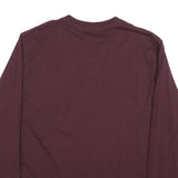 CARHARTT Mens Maroon Long Sleeve Crew Neck Pocket T-Shirt L Cotton Blend