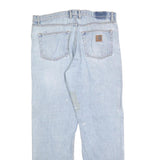 CARHARTT Mens Relaxed Light Blue Denim Jeans W36 L32 Zip Cotton Blend Casual