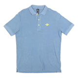 REPLAY Mens Blue Short Sleeve Polo Shirt M Cotton Blend Casual Summer
