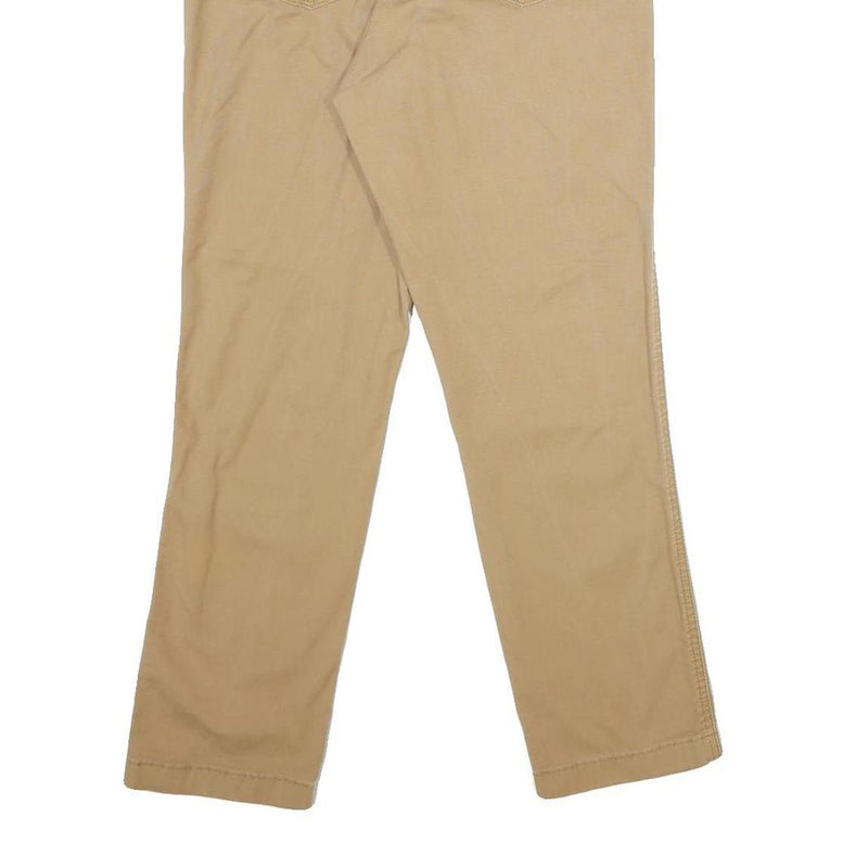 LEVI'S Womens Cotton Blend Beige Regular Fit Straight Trousers W30 L27 Stylish