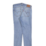 LEVI'S 711 Womens Slim Blue Denim Light W25 L32 Skinny Jeans Zip Cotton Blend