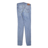LEVI'S 711 Womens Slim Blue Denim Light W25 L32 Skinny Jeans Zip Cotton Blend