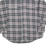 MOOSE CREEK Mens Grey & Red Check Cotton Shirt L Button Casual Comfortable