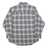 MOOSE CREEK Mens Grey & Red Check Cotton Shirt L Button Casual Comfortable