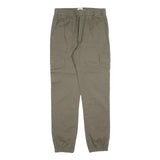 TALLY WEIJL Womens Regular Green Cotton Blend Cargo Trousers W26 L28