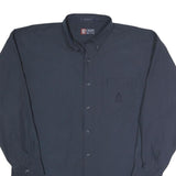 CHAPS Mens Blue Plain Shirt XL Button Down Collar Long Sleeve Casual