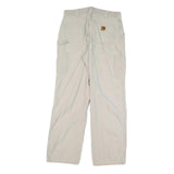 CARHARTT Mens Regular Fit Beige Cotton Blend Trousers W30 L31 Workwear Casual