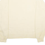 NAUTICA Mens Cream Jumper Plain Crew Neck Basic Knit L Cotton Casual Wear