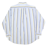 TOMMY HILFIGER Mens Blue & Yellow Striped Shirt L Casual Cotton Long Sleeve