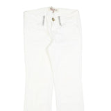 GUESS Womens Slim White Denim Jeans Cotton Blend Zip W27 L27 Stylish Fit