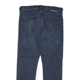 CHAPS Mens Regular Blue Denim Jeans W32 L28 Zip Pocket Classic Style