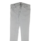 TRUSSARDI Womens Jeans Light Blue Regular Skinny Denim W34 L33 Zip Stylish
