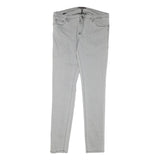 TRUSSARDI Womens Jeans Light Blue Regular Skinny Denim W34 L33 Zip Stylish