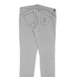 TRUSSARDI Womens Jeans Light Blue Regular Skinny Denim W34 L33 Zip Stylish