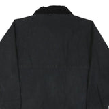 OXFORD Mens Black Cotton Blend Jacket S Plain Zip Casual Outdoor