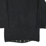 OXFORD Mens Black Cotton Blend Jacket S Plain Zip Casual Outdoor