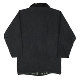 OXFORD Mens Black Cotton Blend Jacket S Plain Zip Casual Outdoor