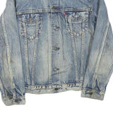 LEVI'S Mens Blue Denim Jacket L Cotton Blend Button Closure Classic