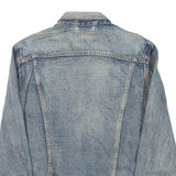 LEVI'S Mens Blue Denim Jacket L Cotton Blend Button Closure Classic