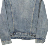 LEVI'S Mens Blue Denim Jacket L Cotton Blend Button Closure Classic