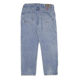 WRANGLER Mens Regular Fit Blue Denim Jeans W36 L29 Classic Cotton Zip Closure