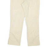 JECKERSON Womens Slim Beige Cotton Blend Trousers W28 L24 Zip Closure